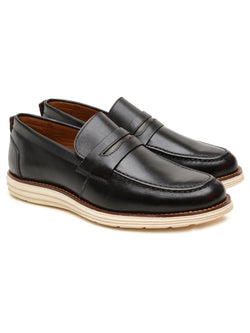 MOCASSIM SOCIAL COURO - JHONB PRETO