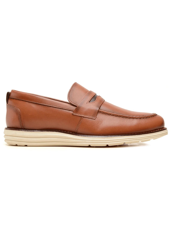 MOCASSIM SOCIAL COURO - JHONB CARAMELO