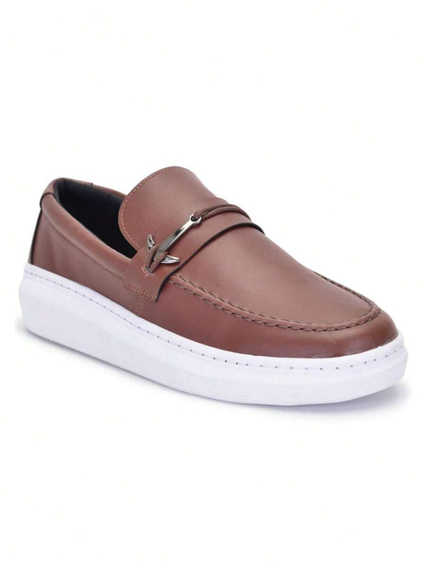 MOCASSIM CASUAL COURO - JHONB MARROM