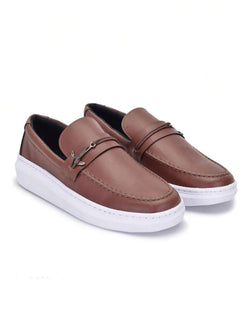 MOCASSIM CASUAL COURO - JHONB MARROM
