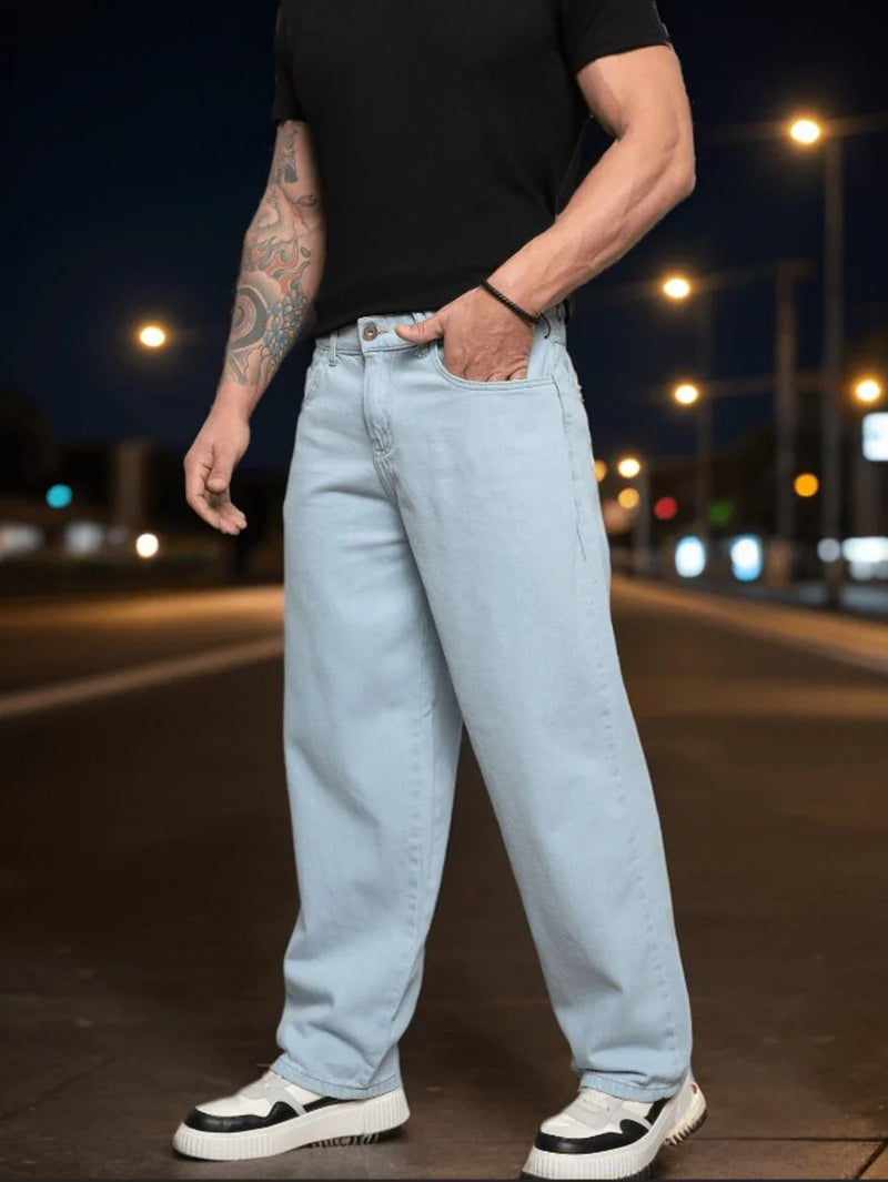 CALÇA JEANS CLARO LARGO - JHONB
