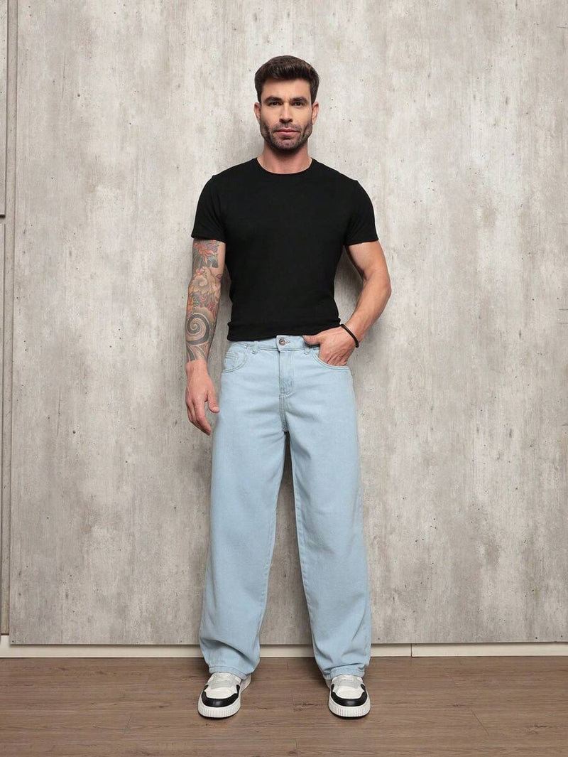 CALÇA JEANS CLARO LARGO - JHONB