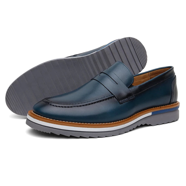Loafer Viena Couro Marinho - JHONB (NOVIDADE)