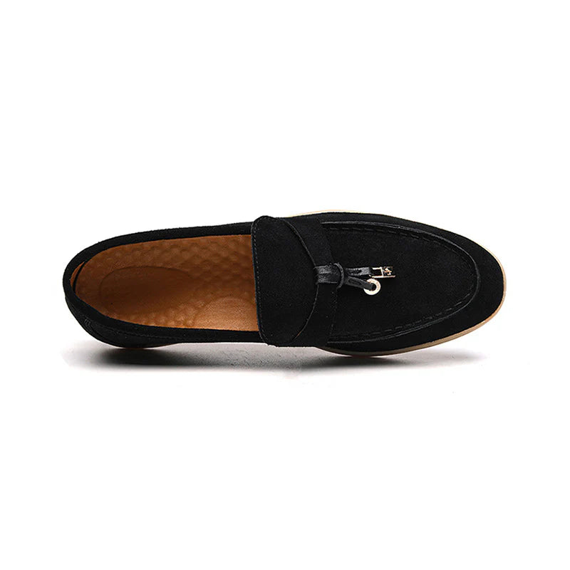 TASSEL LOAFER EM CAMURÇA MILANO - JHONB
