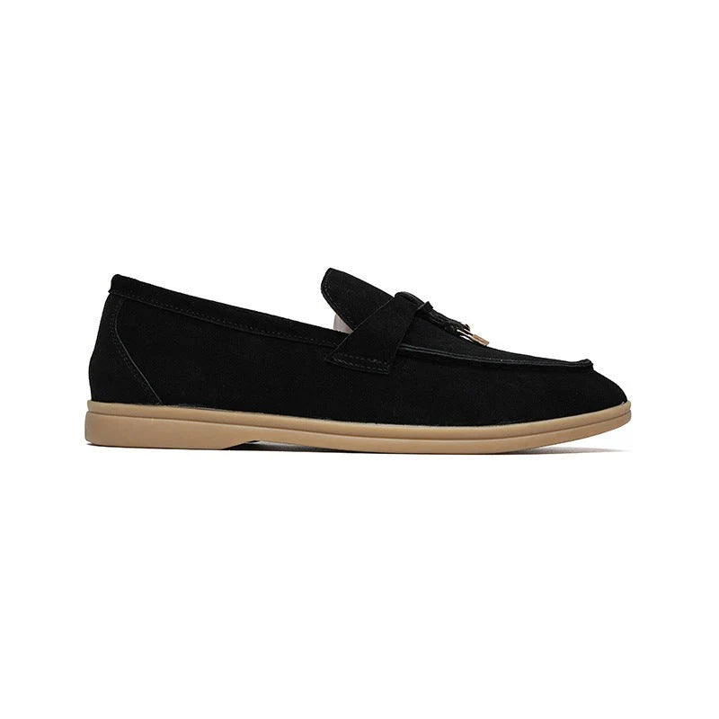 TASSEL LOAFER EM CAMURÇA MILANO - JHONB