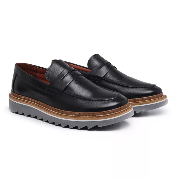 LOAFER TRATORADO COURO - JHONB PRETO